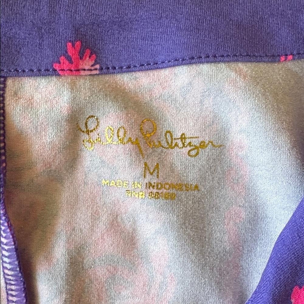 Lilly Pulitzer Sophiletta Dress Women’s Medium Mystical Purple Coral Craze - Picture 6 of 7